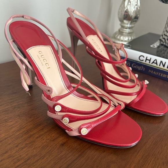 GUCCI ANETA 95mm strappy leather sandal EU40.5 - Picture 3 of 10